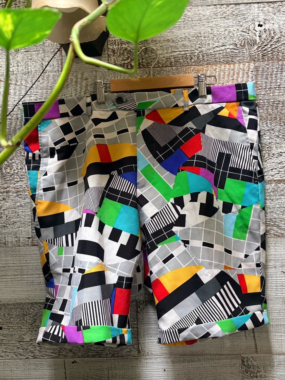 OppoSuits | "Testival" Summer Suit Shorts - Men's 40 US, Black/Gray/Multi
